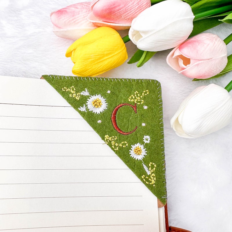 Personalized Handmade Embroidery Felt Bookmark