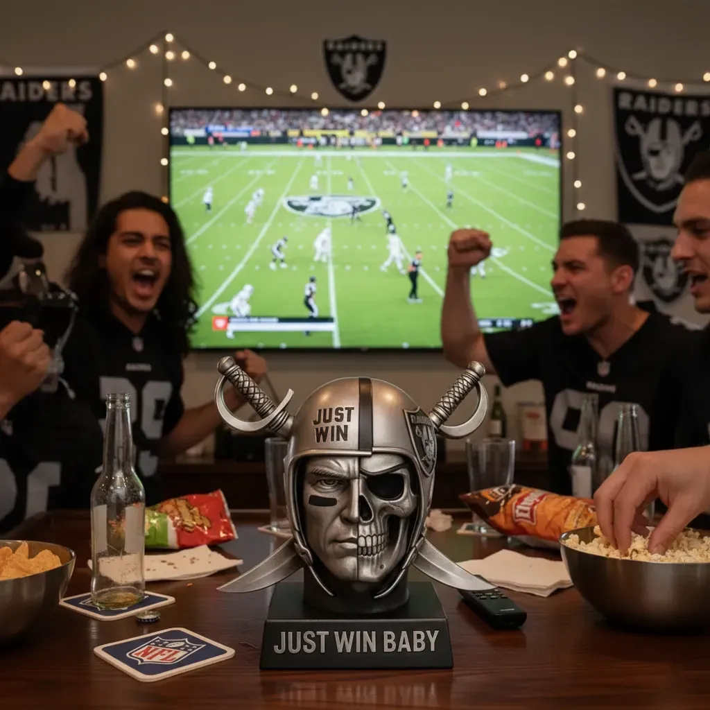 🏴☠️ Las Vegas Raiders Skull Helmet Display Model