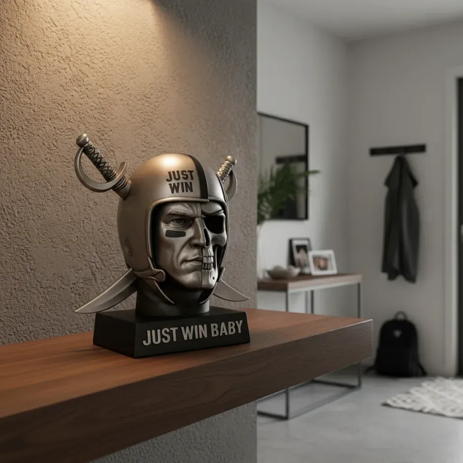 🏴☠️ Las Vegas Raiders Skull Helmet Display Model