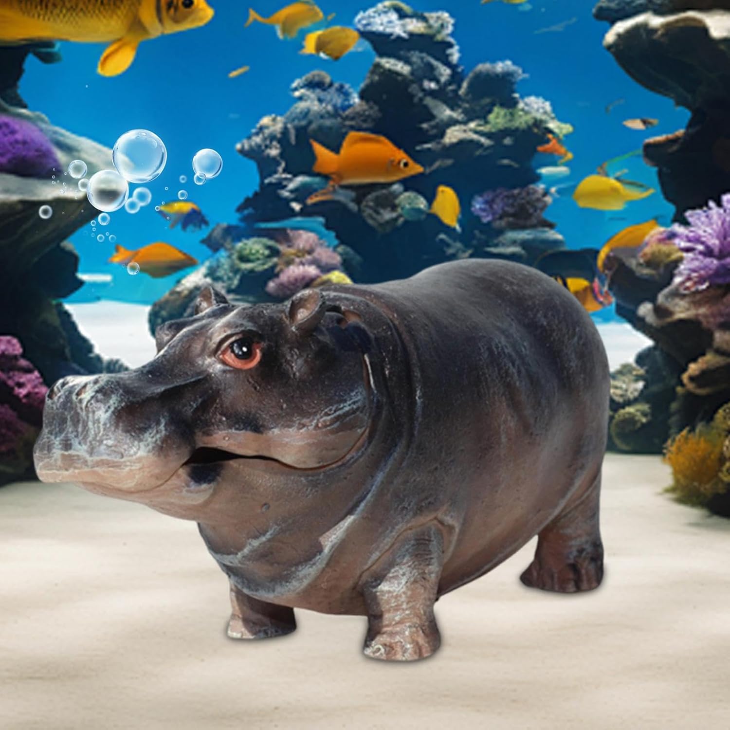 “🦛Hippo Oxygen Pump 🐟 Fish Tank Oxygen Pump Ornament”