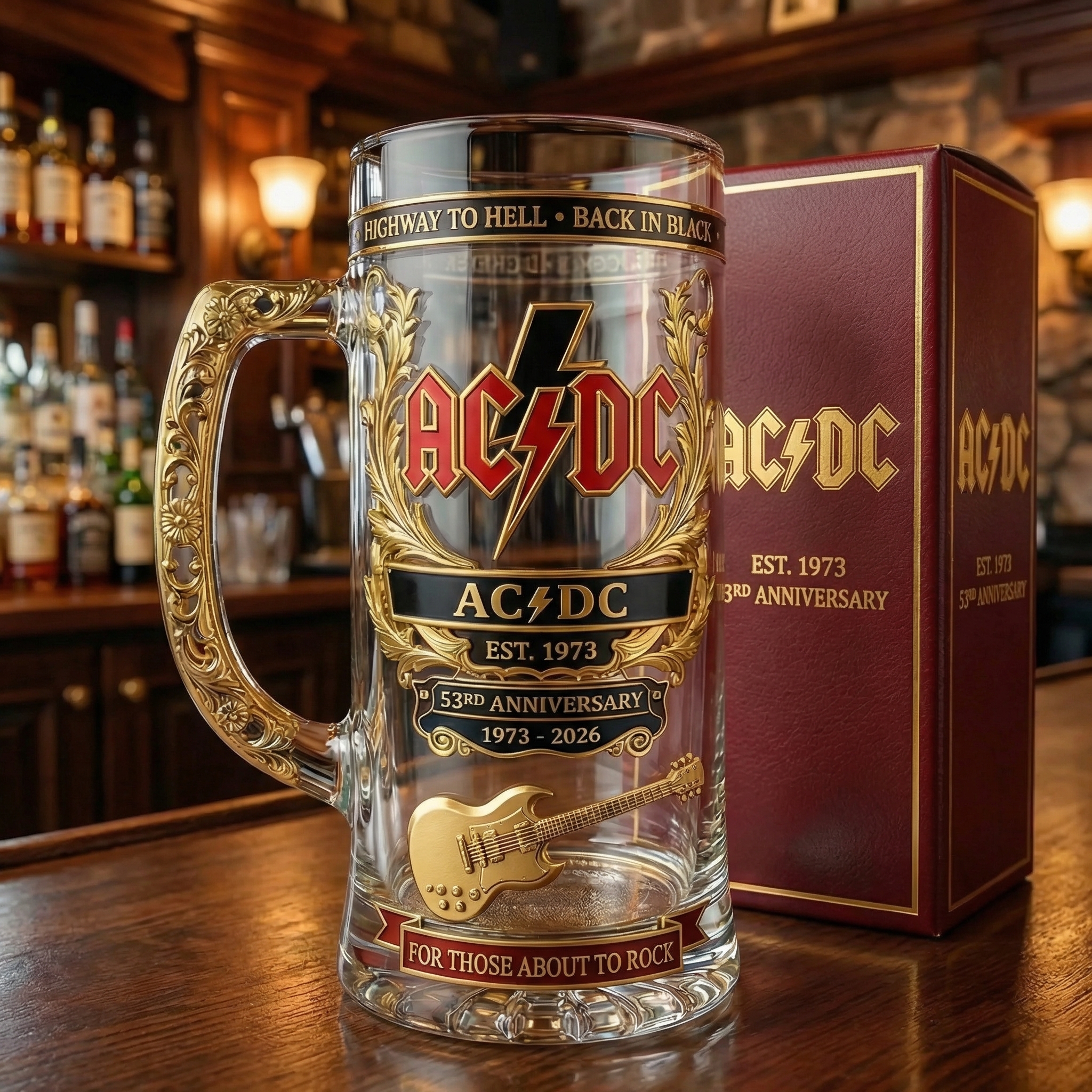 AC/DC 53rd Anniversary Collector Beer Mug (1973–2026)