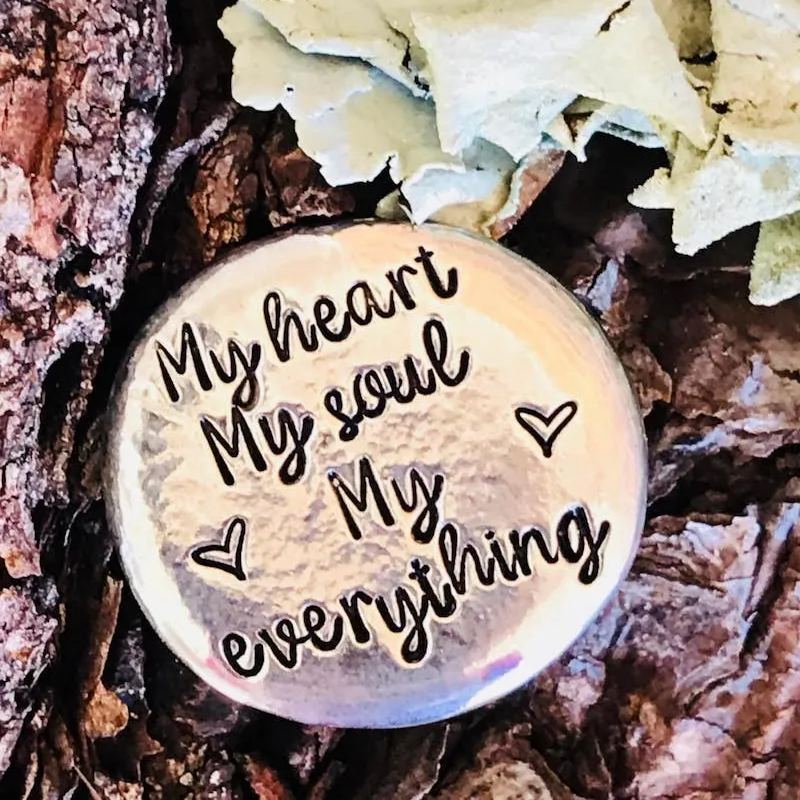 Hand Stamped Pewter Pocket Token