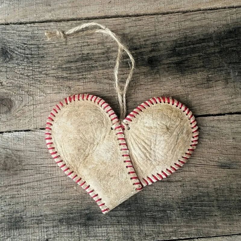 Baseball Heart Ornament
