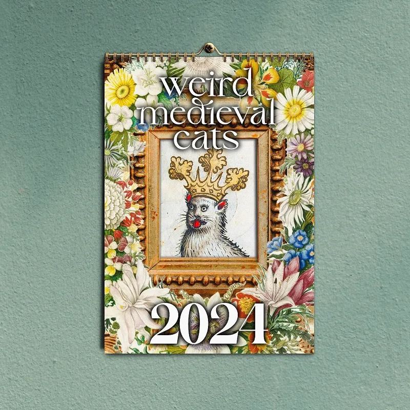 Weird Medieval Cats 2024 Calendar