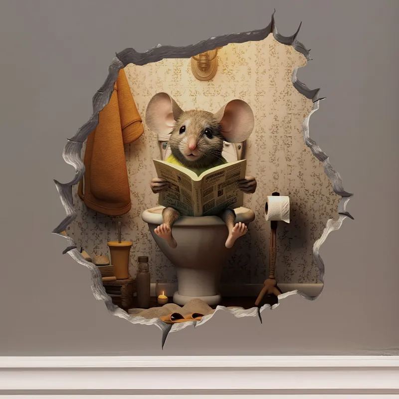 Mouse Hole 3D Wall Sticker