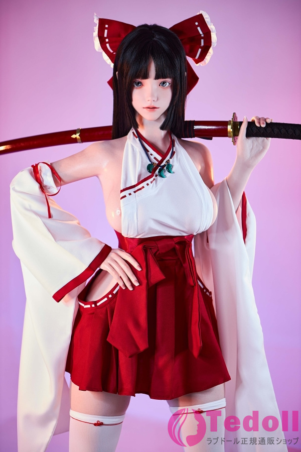 FU DOLL J024 小路 157cm細い腰 魅力的な美女ダッチワイフ コスプレ巫女 リアル人形 シリコンヘッド+TPEボディ Fカップ ノーマル肌 口開閉＆口腔模擬付き