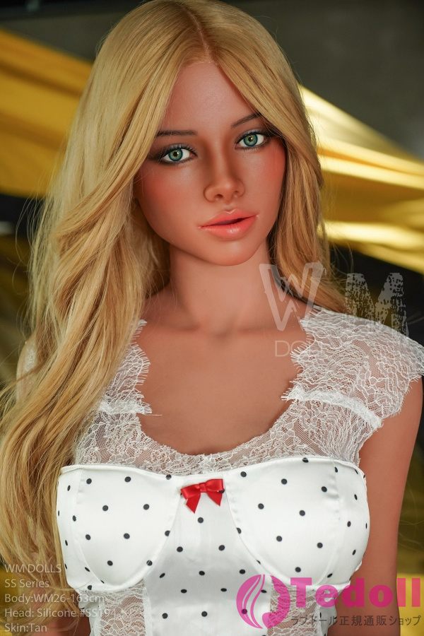 WMDOLL #SS194 口開閉＆口腔模擬付き 友美菜 163cm欧米系金髪熟女リアルセックス ドール シリコン製ヘッド+S-TPE製ボディ Cカップ ブラウン肌