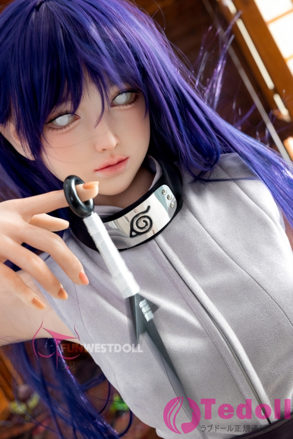 Funwest Doll #041S Amy 159cmフルシリコン製 ラブドール紫髪 貧乳美人 スレンダー型 セクシードール Aカップ 白い肌