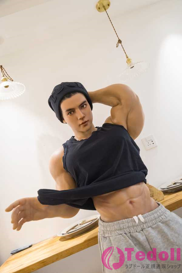 QITA DOLL 韓さん 177cmイケメン韓国人 男性リアルドール シリコン製 筋肉型ラブドール 女性用セックス人形 ブラウン肌