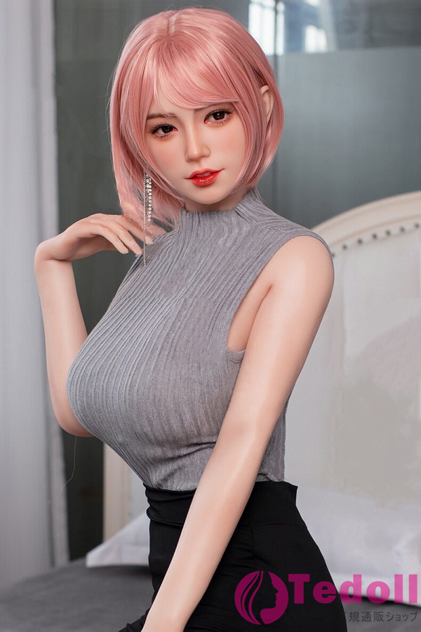 JX DOLL A55 南「Nan」 160cm容姿端麗 笑顔ラブドール ピンクの短い髪 セクシー人形 フルシリコン製 等身大 ダッチワイフ Dカップ ノーマル肌