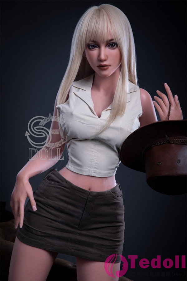 SE DOLL #079SC Yuuka.G 161cm海外 スキニー セックスドール フルシリコン製 等身大 ラブドール 金髪 巨乳ダッチワイフ Eカップ 小麦肌