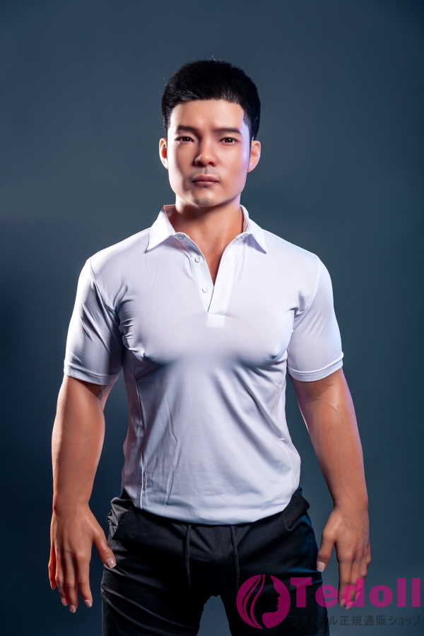 QITA DOLL #114 元さん 170cmシリコン製 シームレスヘッドとボディの一体型ドール 男性 筋肉質タイプ ダッチワイフ 等身大リアル男神ラブドール ブラウン肌