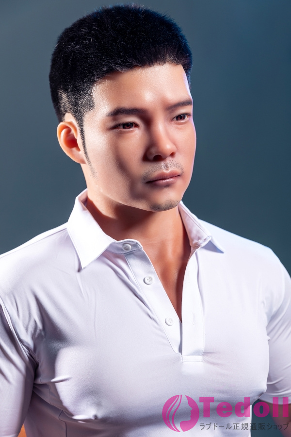 QITA DOLL #114 元さん 170cmシリコン製 シームレスヘッドとボディの一体型ドール 男性 筋肉質タイプ ダッチワイフ 等身大リアル男神ラブドール ブラウン肌