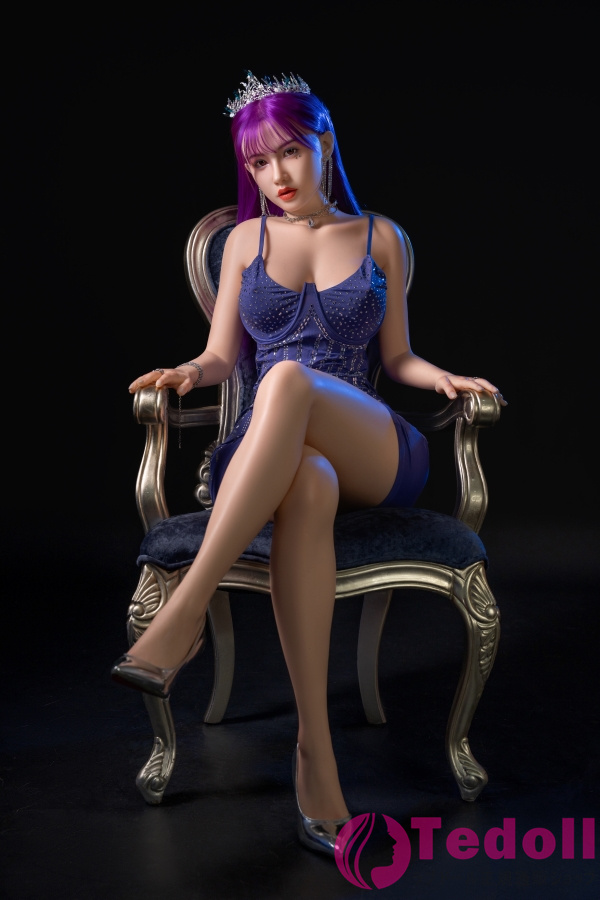 Orange In #644 Anastasia 165cm綺麗な紫髪熟女 ラブドール 等身大 フルシリコン製ダッチワイフ 清楚そうなルックス アダルト 人形 Fカップ 白い肌 口開閉＆口腔模擬付き