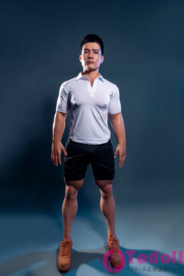 QITA DOLL #114 元さん 170cmシリコン製 シームレスヘッドとボディの一体型ドール 男性 筋肉質タイプ ダッチワイフ 等身大リアル男神ラブドール ブラウン肌