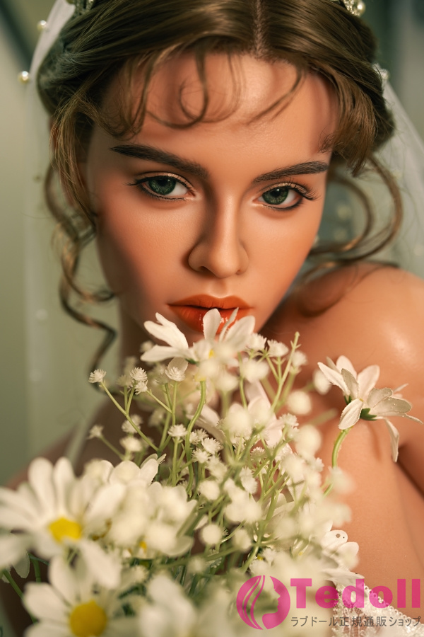 Top Fire #T41 Casey 口開閉＆口腔模擬付き 158cmフルシリコン製 セクシー ブライド 外人美女 ラブドール Fカップ ブラウン肌