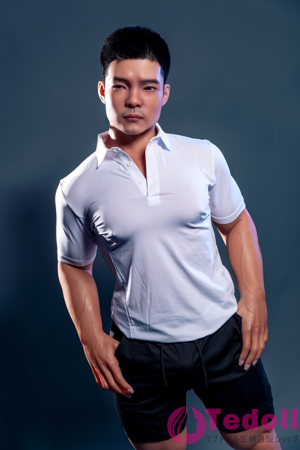 QITA DOLL #114 元さん 170cmシリコン製 シームレスヘッドとボディの一体型ドール 男性 筋肉質タイプ ダッチワイフ 等身大リアル男神ラブドール ブラウン肌