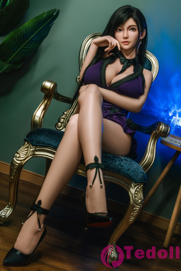 Orange In #543 Sherry 165cmフルシリコン製ラブドール 長い黒髪美女 セクシーなお姉さん系 巨乳リアルなダッチワイフ Fカップ 白い肌 口開閉＆口腔模擬付き