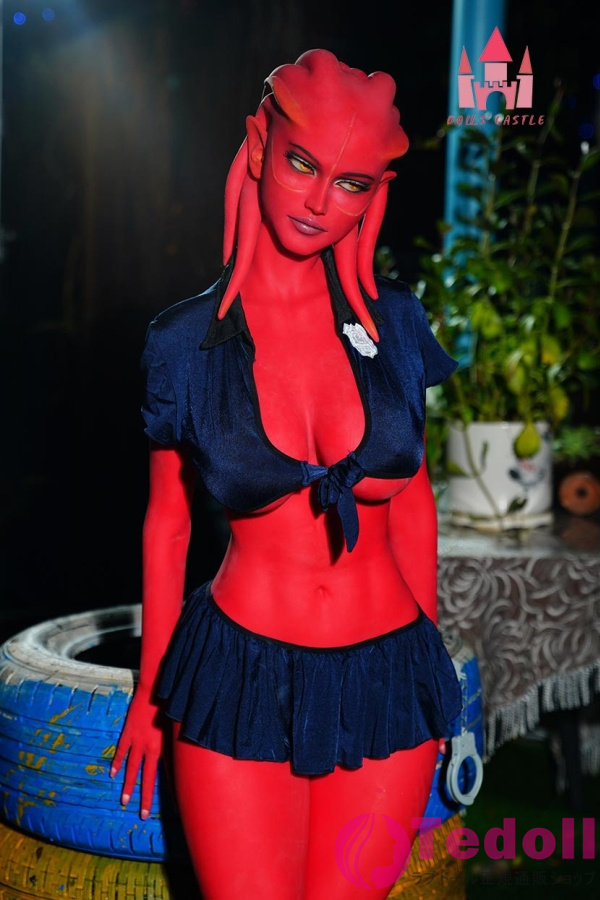 Dolls Castle #A9 宇宙人シリーズ Carl 160cm高品質TPE製 曲線美セックス人形 魅惑的な人外系 リアルラブドール Fカップ レッド肌