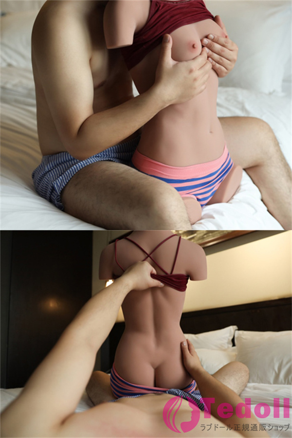 CLM(Climax Doll) Classicシリーズ 上半身 小胸リアルドール アダルト オナホ トルソー TPE製ダッチワイフ 175# Torso (Black) 80cm