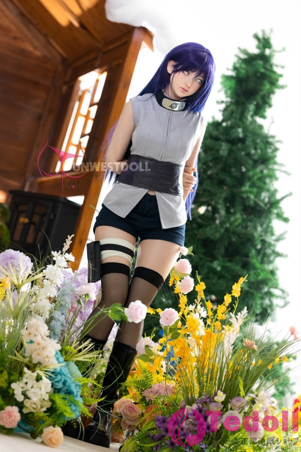 Funwest Doll #041S Amy 159cmフルシリコン製 ラブドール紫髪 貧乳美人 スレンダー型 セクシードール Aカップ 白い肌