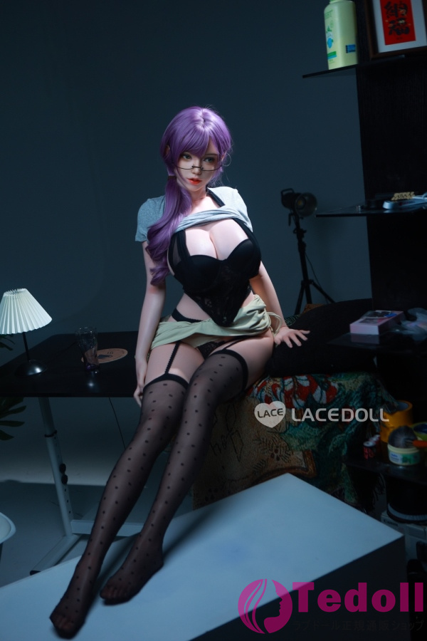 LACEDOLL 2番メイク 暮雪 163cmフルシリコン製 魅惑的な紫髪の爆乳美人お姉さんラブドール Hカップ ノーマル肌