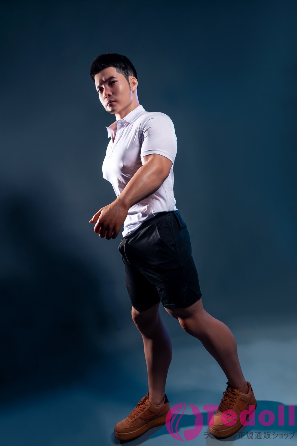 QITA DOLL #114 元さん 170cmシリコン製 シームレスヘッドとボディの一体型ドール 男性 筋肉質タイプ ダッチワイフ 等身大リアル男神ラブドール ブラウン肌