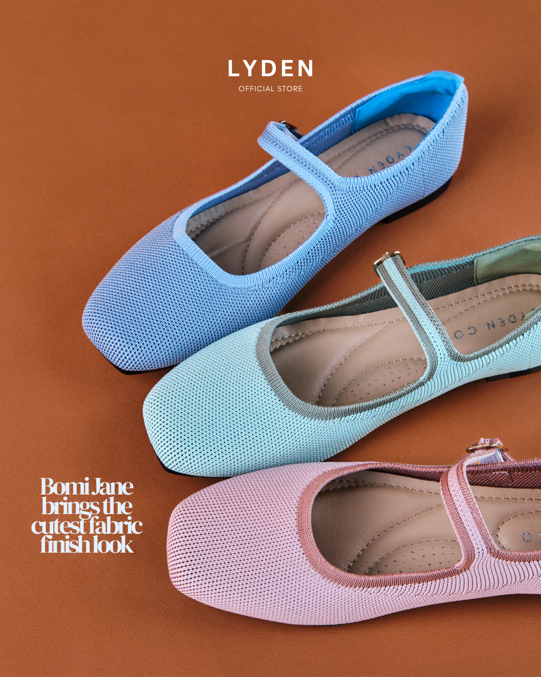 【NEW】Lyden Bomi Jane Series Flats - Pink//Blue//Green