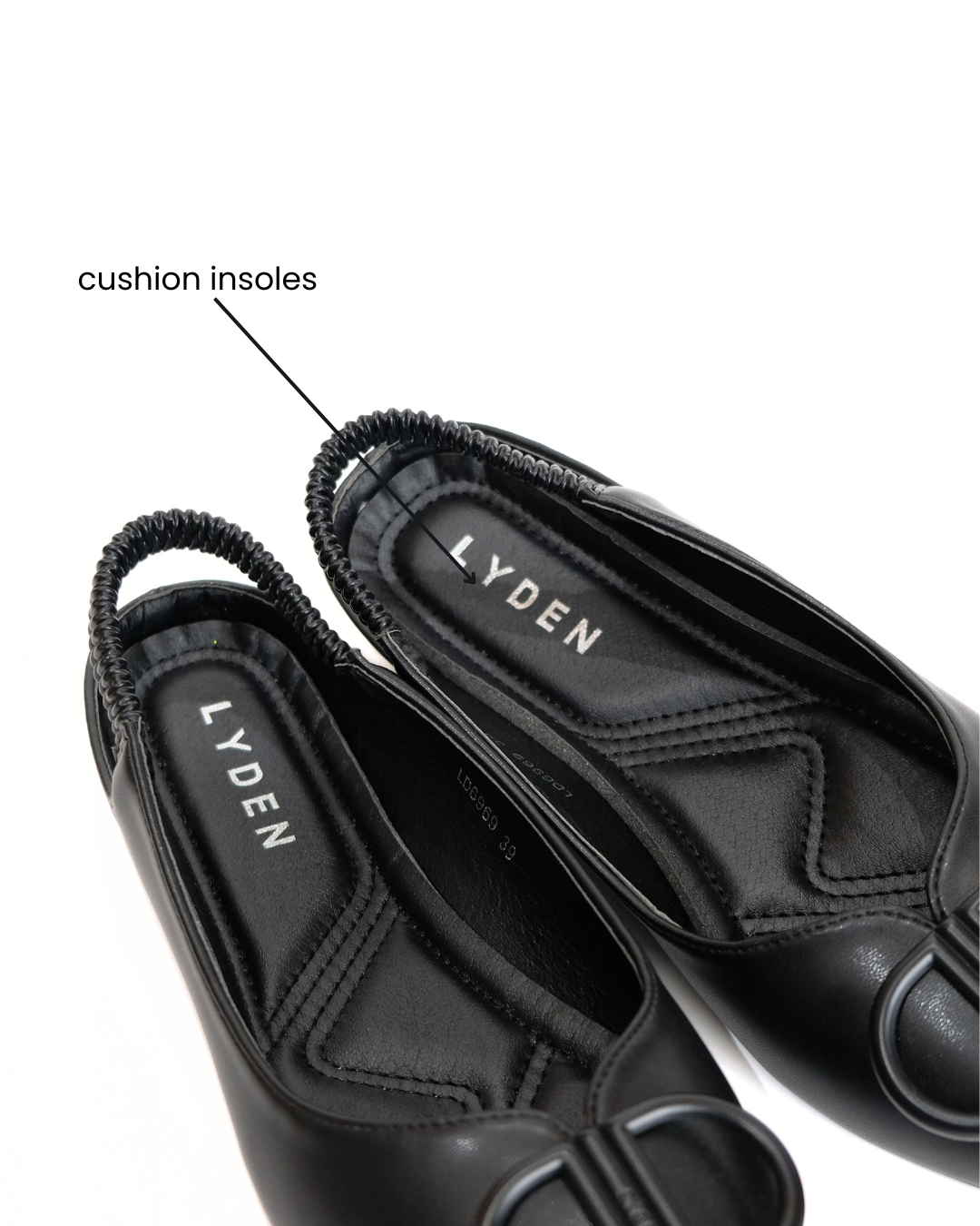 【NEW】Lyden Dreamy Glam Chic Open-back Series Flats - Classic Black