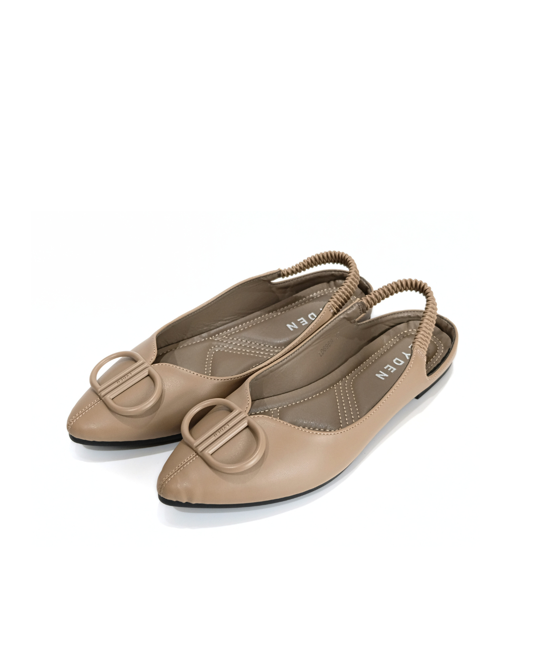 【NEW】Lyden Dreamy Glam Chic Open-back Series Flats - Brown