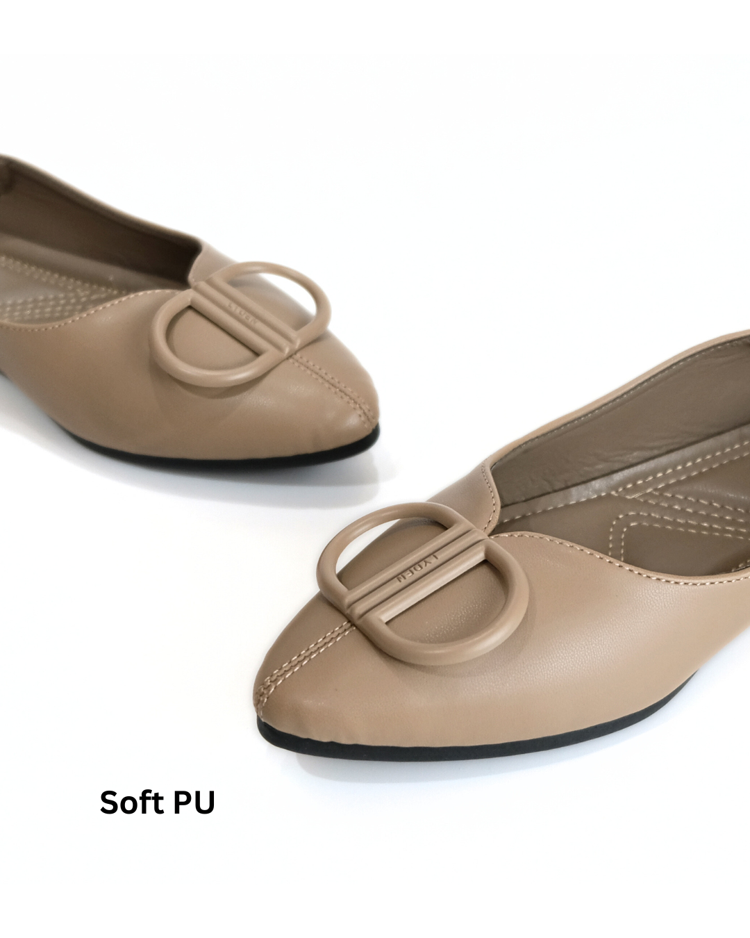 【NEW】Lyden Dreamy Glam Chic Open-back Series Flats - Brown