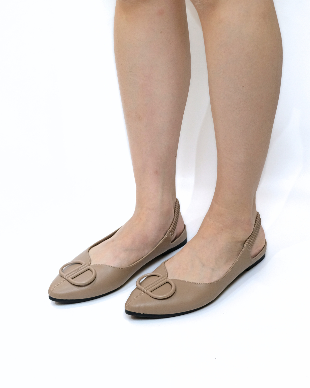【NEW】Lyden Dreamy Glam Chic Open-back Series Flats - Brown