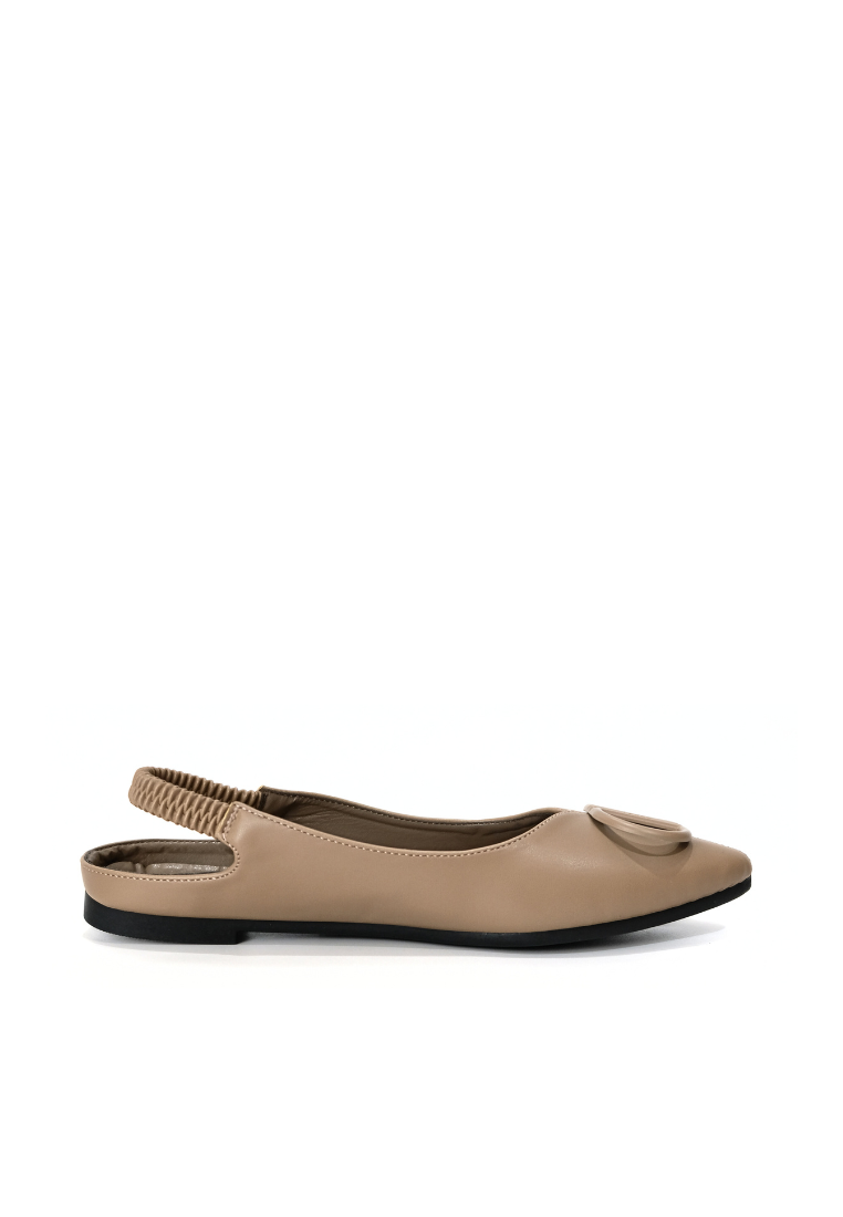 【NEW】Lyden Dreamy Glam Chic Open-back Series Flats - Brown