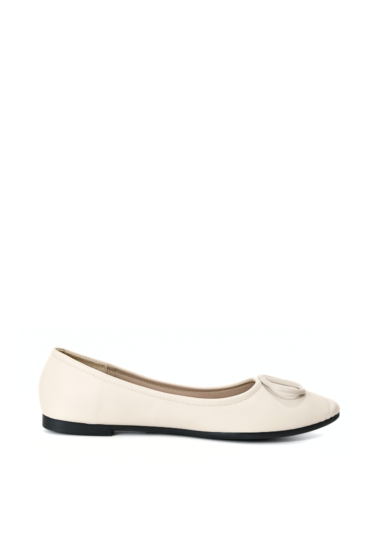 【NEW】Lyden Dreamy Glam Pointed Series Flats - Beige