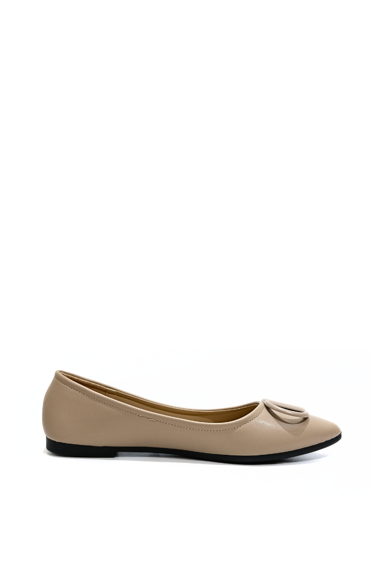 【NEW】Lyden Dreamy Glam Pointed Series Flats - Brown
