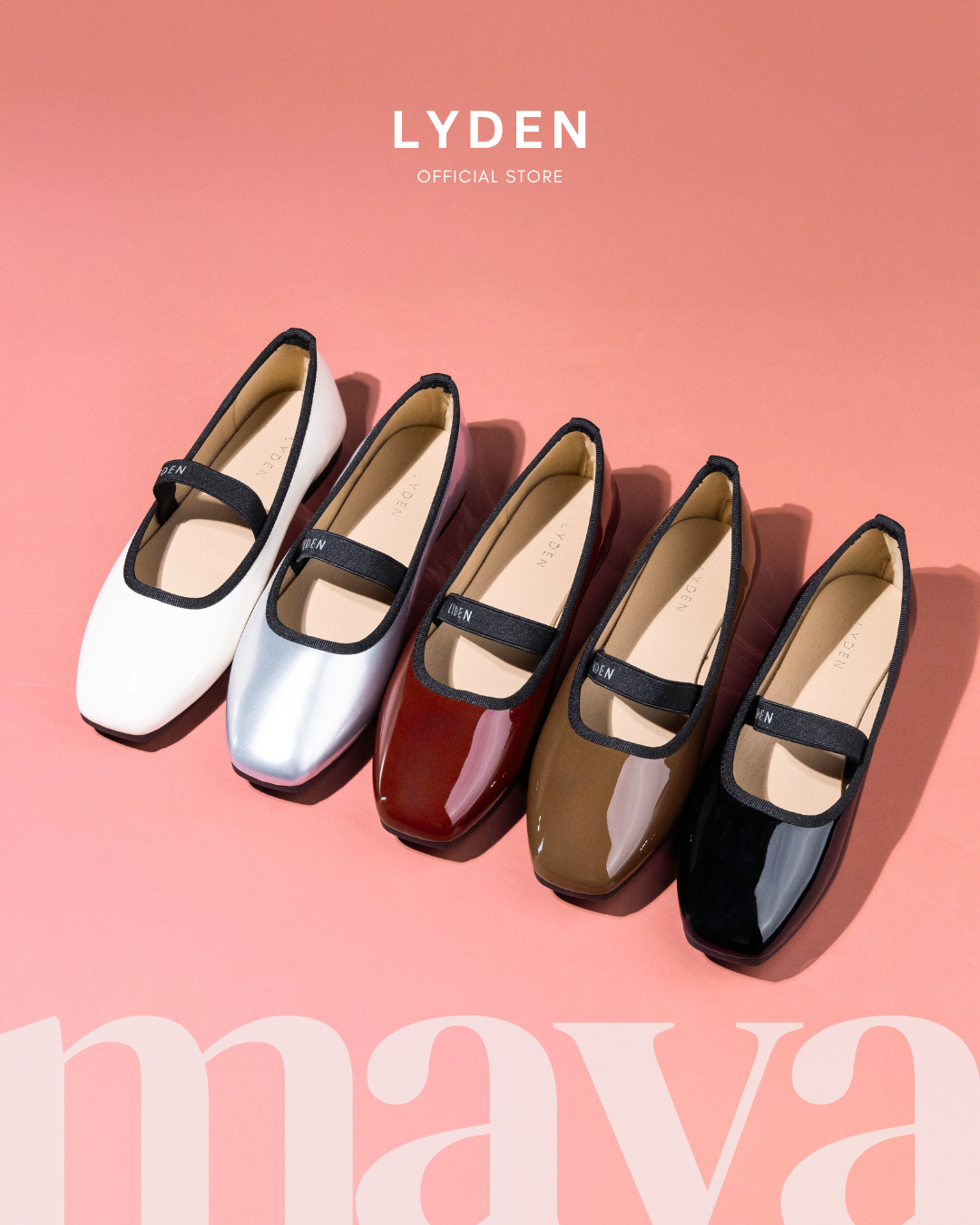 【NEW】Lyden Maya Series Flats - Beige//Silver//Brown//Maroon//Classic Black
