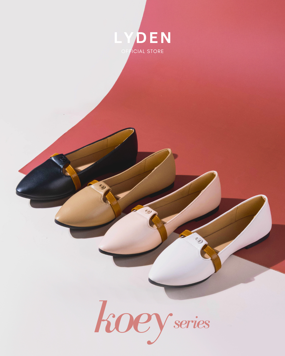 【NEW】Lyden Koey Series Flats - Beige//Pink//Khaki//Classic Black