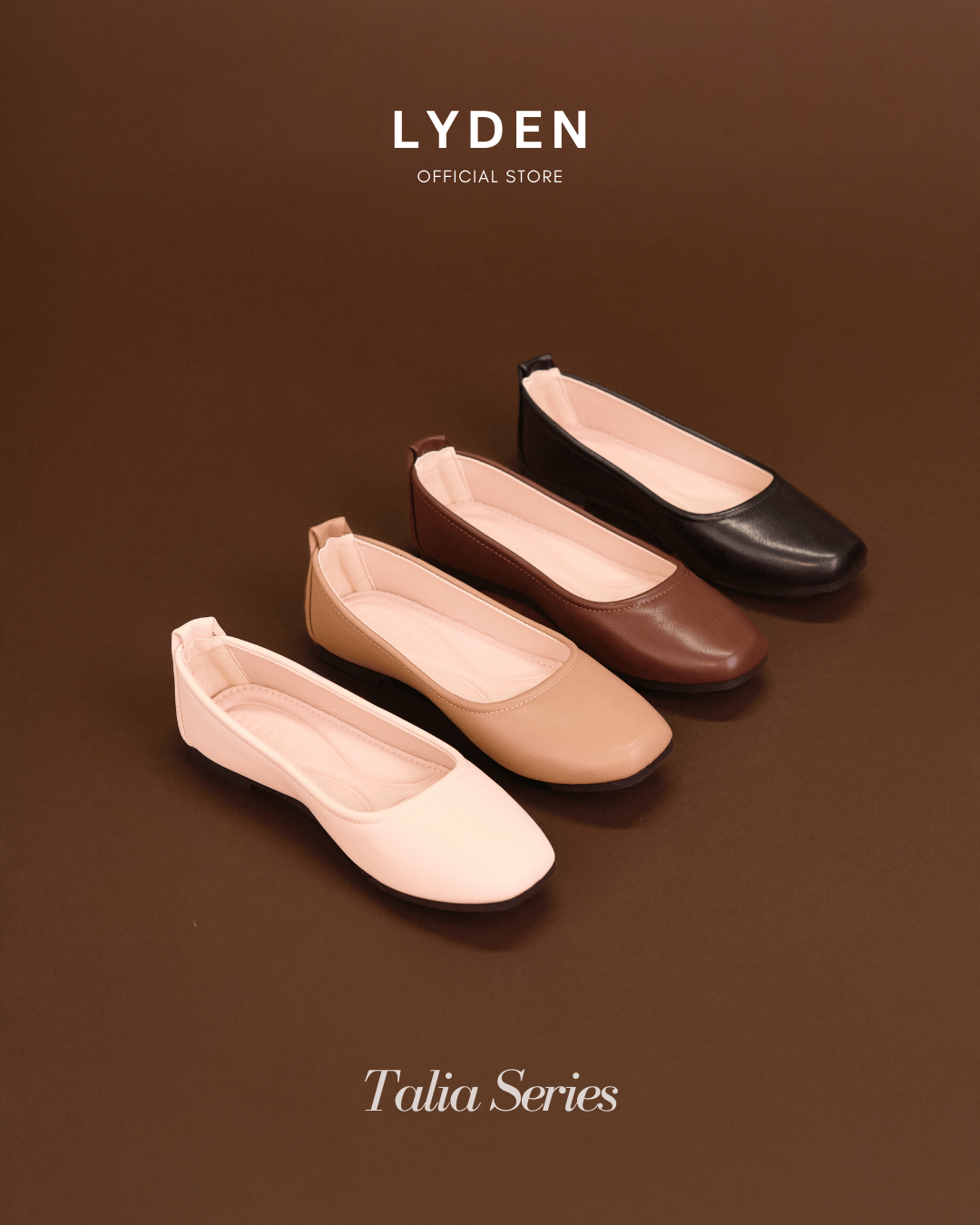 Lyden Talia Series Flats - Classic Black//Brown//Beige//Khaki