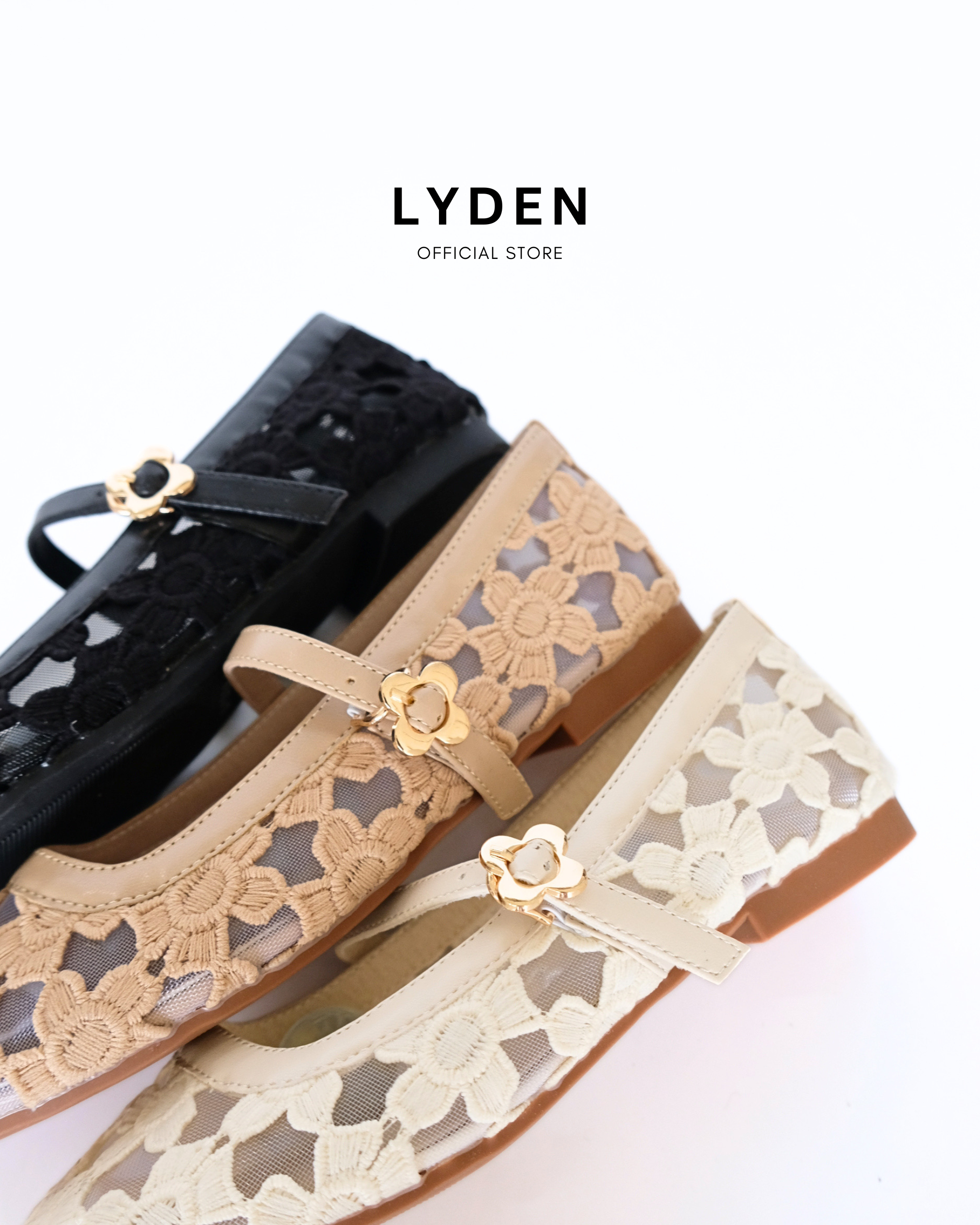 【NEW】Lovelle Series Flats- Beige//Khaki//Black