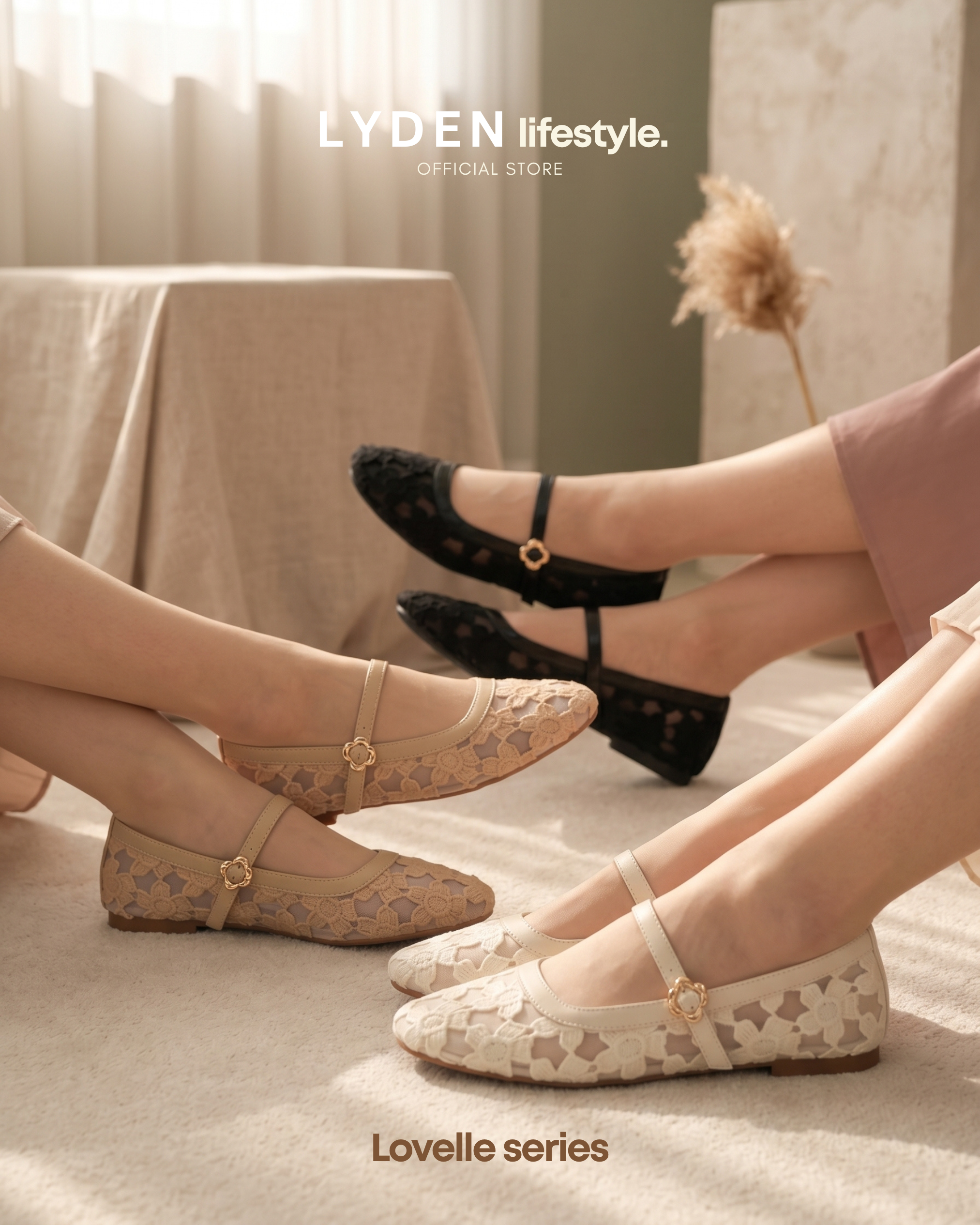 【NEW】Lovelle Series Flats- Beige//Khaki//Black