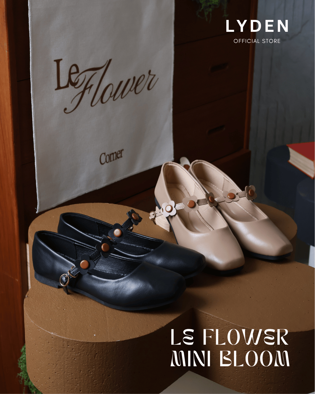 【Le Flowers Mini Bloom】Flats with Bloom Strap Series