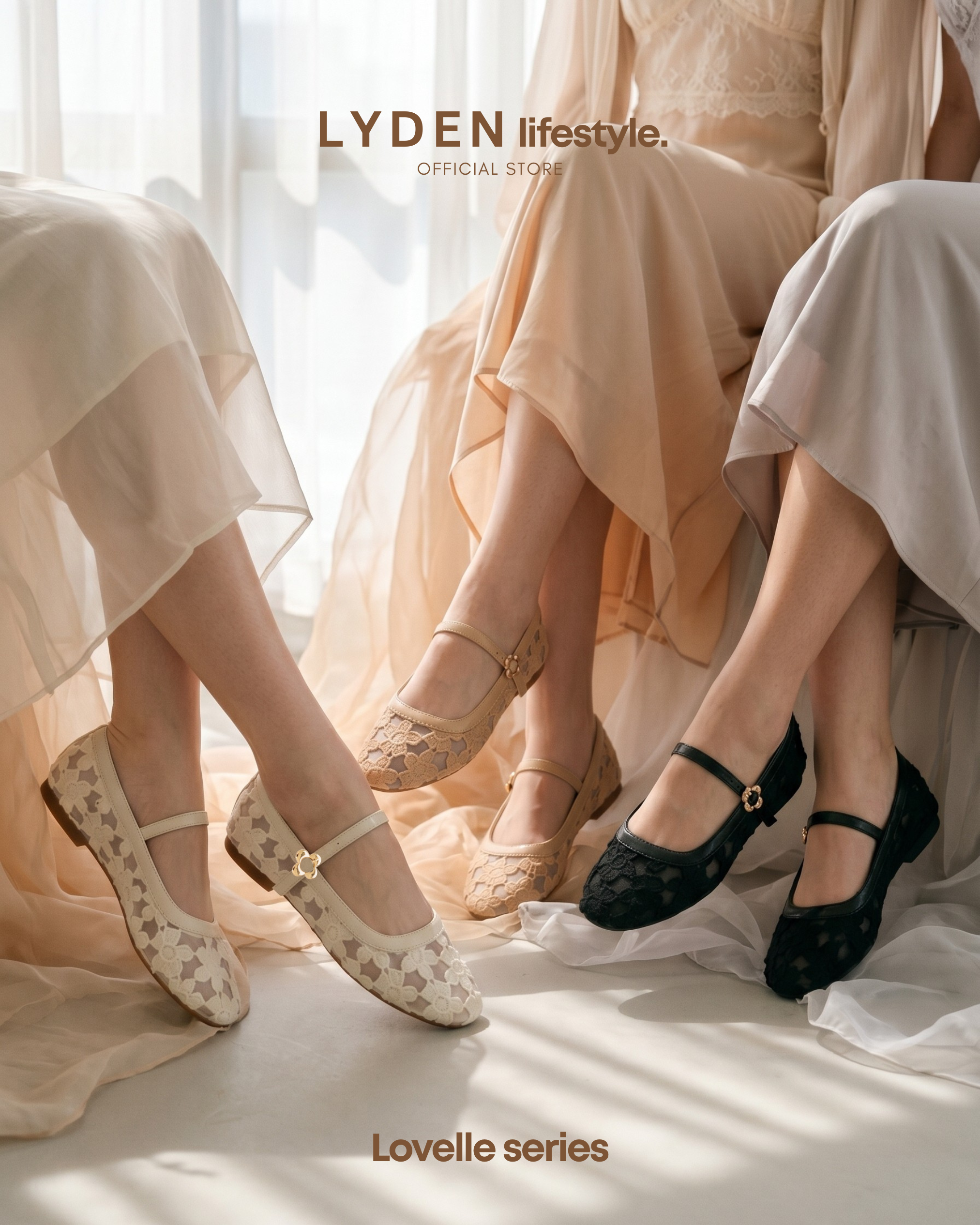 【NEW】Lovelle Series Flats- Beige//Khaki//Black