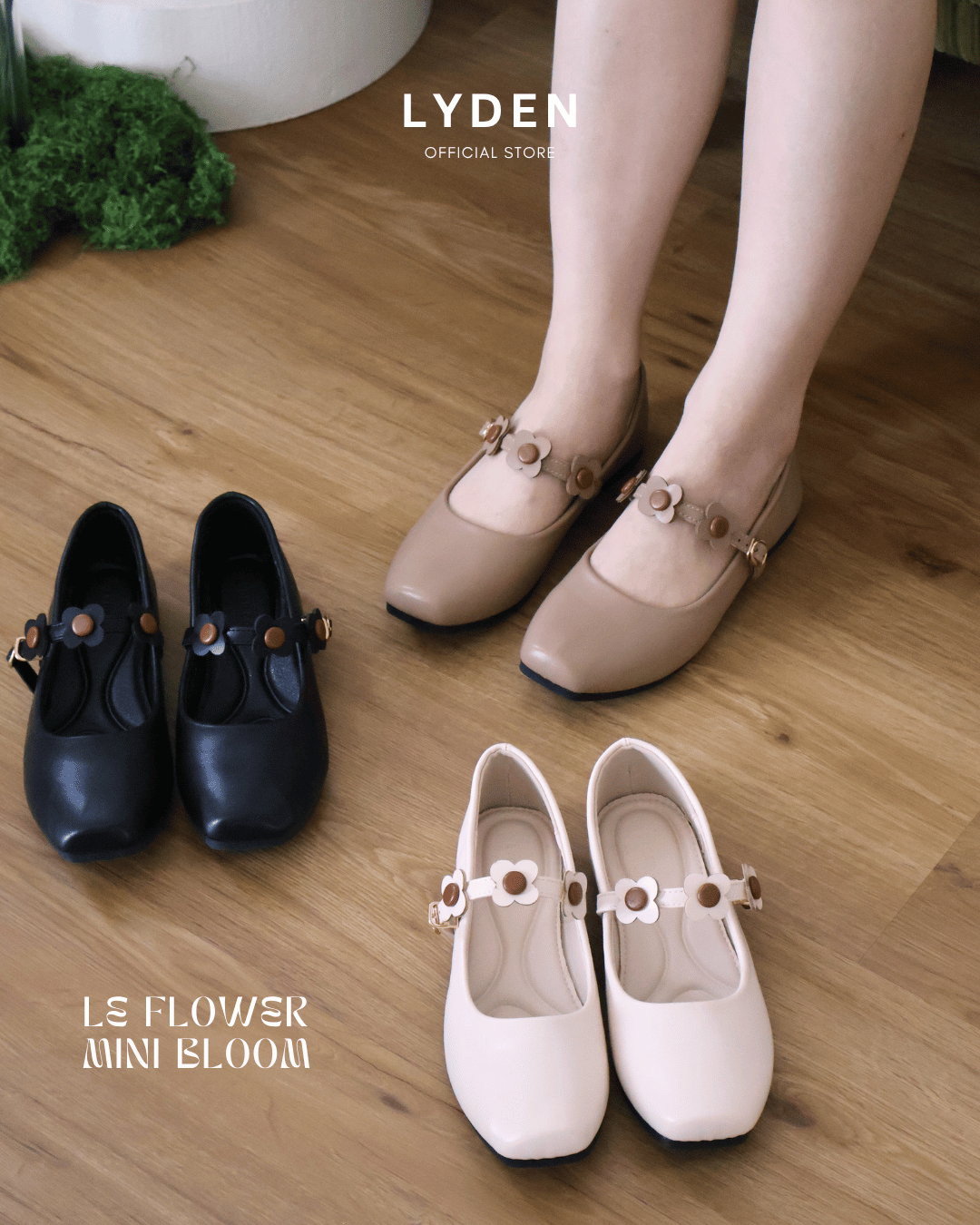 【Le Flowers Mini Bloom】Flats with Bloom Strap Series