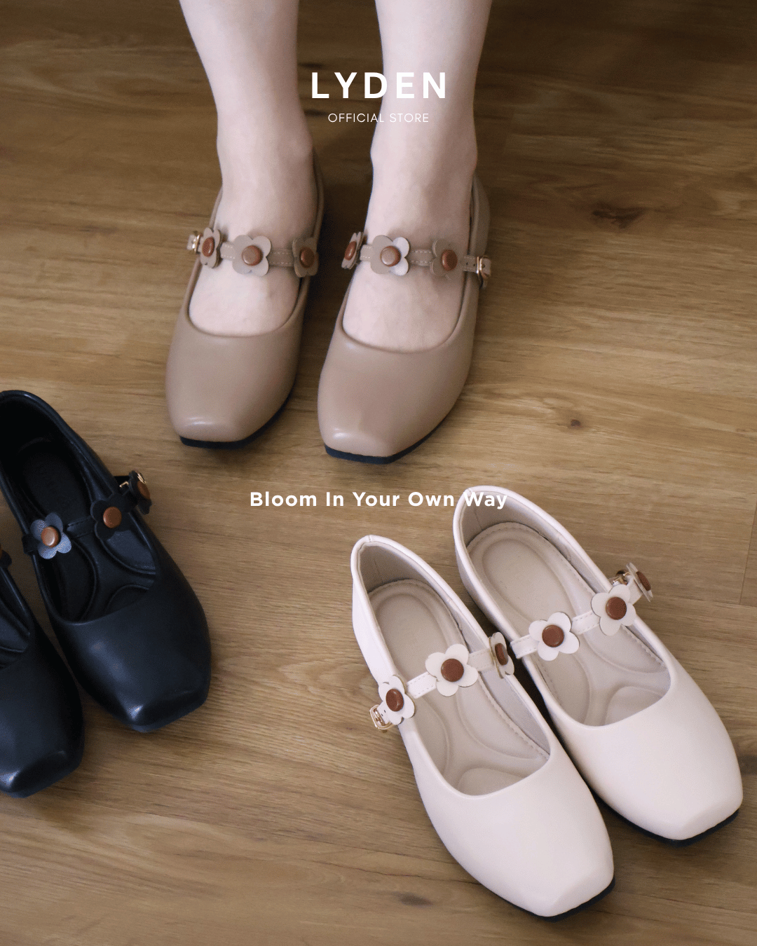 【Le Flowers Mini Bloom】Flats with Bloom Strap Series