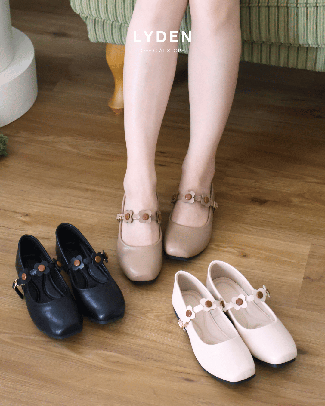 【Le Flowers Mini Bloom】Flats with Bloom Strap Series