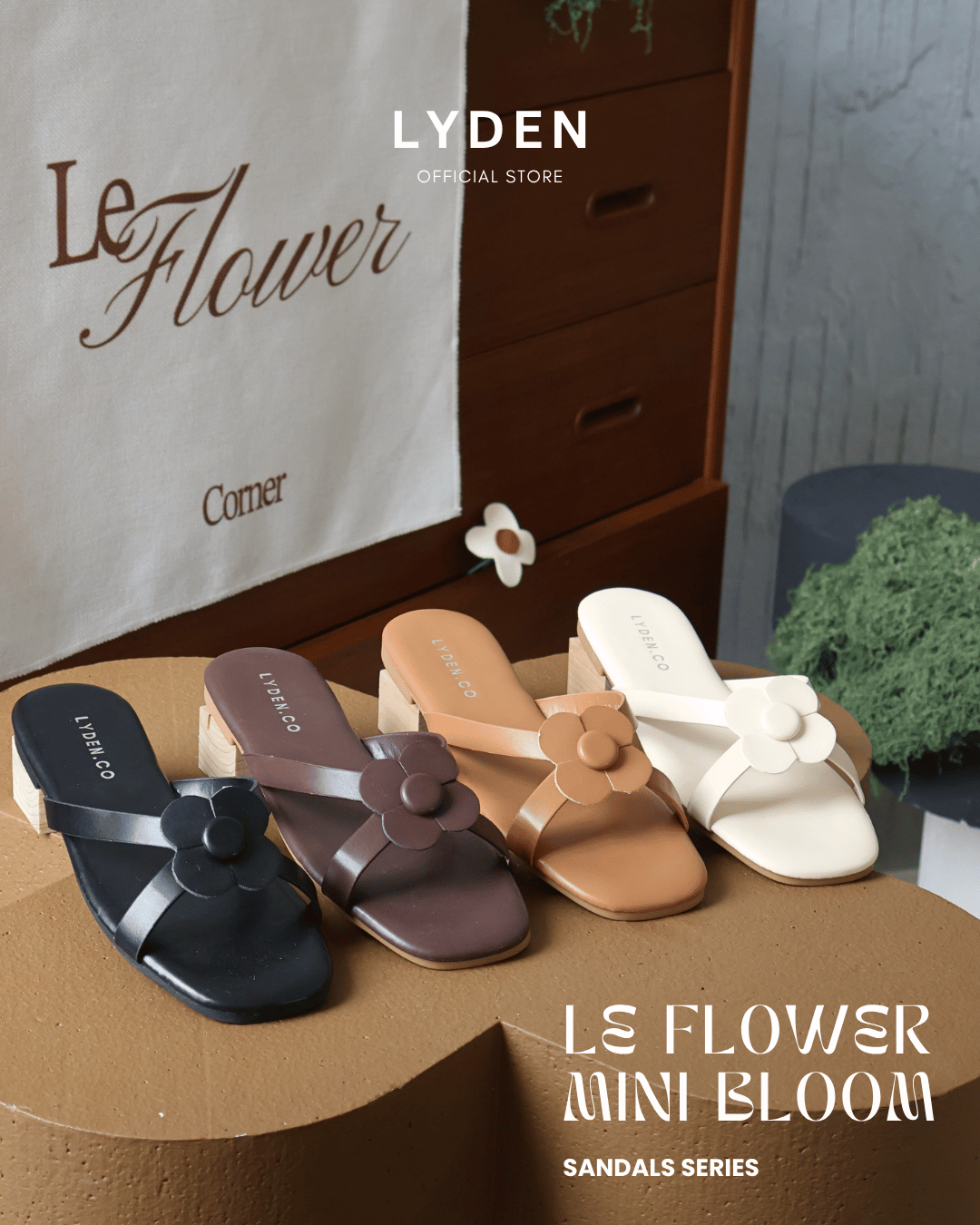 【NEW】【Le Flowers Mini Bloom】Sandals Series