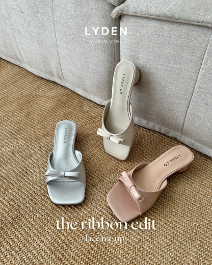 【NEW】Lyden The Ribbon Edit Series 4.5cm pump heels - Beige//Pink//Silver