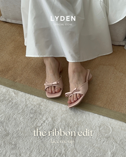 【NEW】Lyden The Ribbon Edit Series 4.5cm pump heels - Beige//Pink//Silver