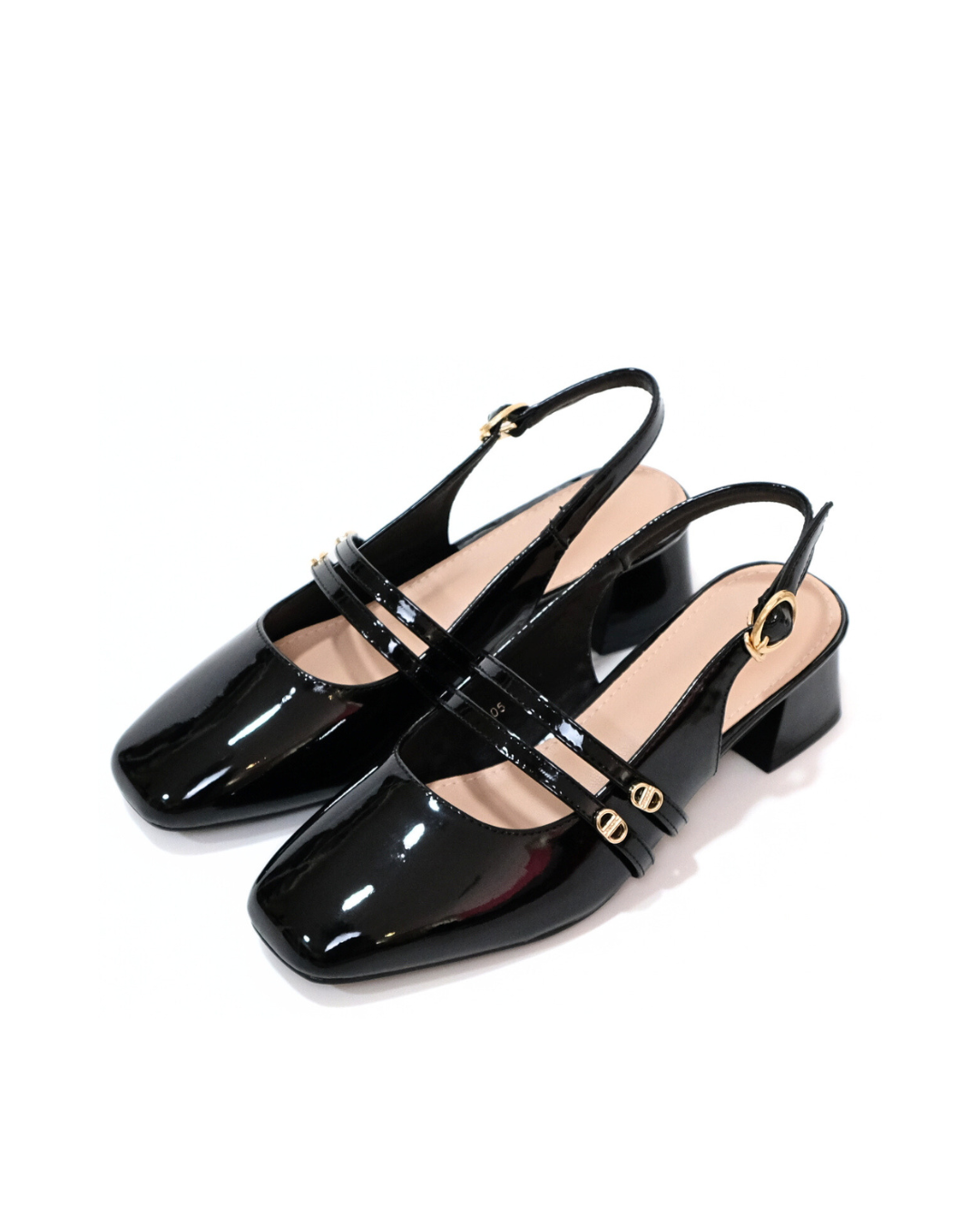 【NEW】Lyden Mary Jane Glossy series 4cm pump heels - Classic Black//Maroon//Silver