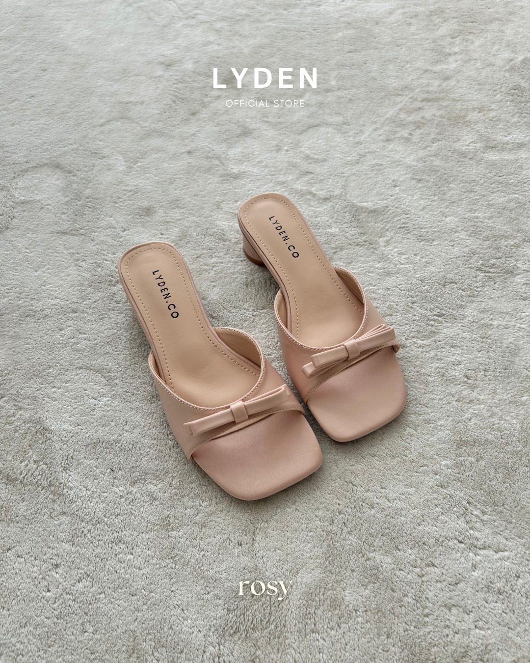 【NEW】Lyden The Ribbon Edit Series 4.5cm pump heels - Beige//Pink//Silver